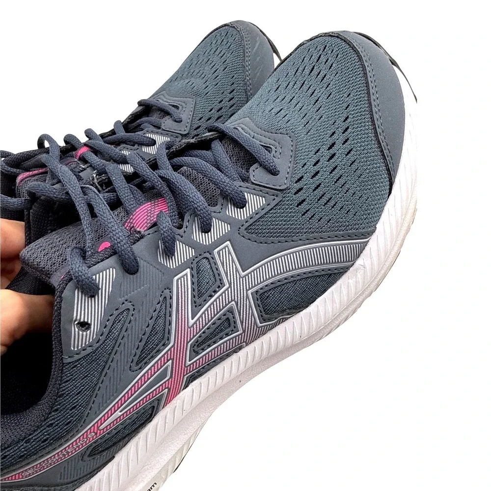 ASICS Gel-Contend 8 Running Shoes Womens 10 Grey Pink Excellent 1012B320